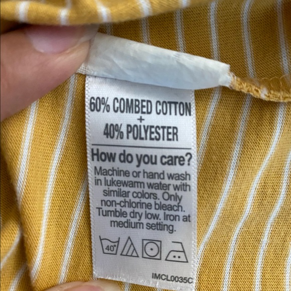 HERBENCH Yellow Printed Tee Stripes I LOVE NERDS Shortsleeves - Picture 9 of 9